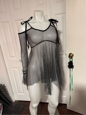 Dolls Kill Rhinestone Dress Top